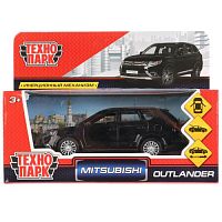 Машина металл MITSUBISHI OUTLANDER 12 см, двери, багаж, инерц, черный, кор. Технопарк в кор.2*36шт