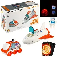 Игр. набор SPACE TEAM II 2 в 1 шаттл + вездеход в компл. 3 космонавта, свет. и звук. эффекты Т24296