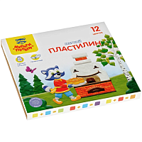 Пластилин Мульти-Пульти "Енот в сказке", 12 цветов, 144г, со стеком, картон МП_41711