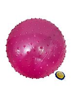 Мяч Фитнес Х- Match 65 см. с шипами массажный, ПВХ, розовый, насос в компл. 649229