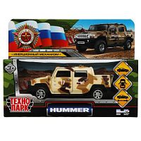 Машина металл HUMMER H2 PICKUP КАМУФЛЯЖ 12 см, двер, баг, инер, песочн, кор. Технопарк в кор.2*36шт