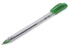 Ручка шариковая масляная BRAUBERG "Extra Glide", ЗЕЛЕНАЯ, трехгранная, узел 1 мм, линия письма 0,5 мм, 142137