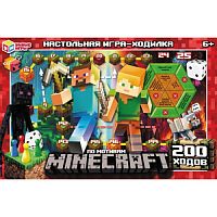 По мотивам MINECRAFT. Настольная игра-ходилка. 217х330х27 мм. Умные игры в кор.20шт 4660254450981