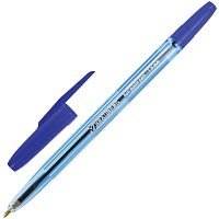 Ручка шариковая BRAUBERG "Carina Blue", СИНЯЯ, корпус тонированный синий, узел 1 мм, линия письма 0,