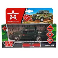 Машина металл UAZ PICKUP АРМИЯ РОССИИ длина 12 см, двери, багаж, инерц, кор. Технопарк в кор.2*36шт 4680107955050