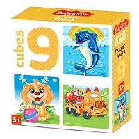 Кубики Baby Toys Глазастики 9 шт. 05493