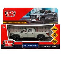 Машина металл NISSAN TITAN МАТОВЫЙ 12,5 см, двери, багаж, инерц, серый, кор. Технопарк в кор.2*36шт TITAN-13MAT-GY