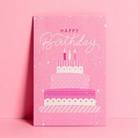 Открытка средняя «День Рождения», торт, 12 × 18 см 7485218