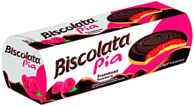Печенье "Biscolata Pia KEK" c малиновой начинкой покр.темным шоколадом  100гр  24шт/кор