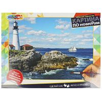 Картина по номерам 30х40 см маяк МУЛЬТИ АРТ в кор.24шт CANV30X40-MULTI25