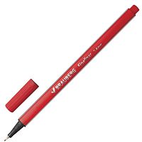 Ручка капиллярная BRAUBERG "Aero" трехгранная 0,4 мм красная